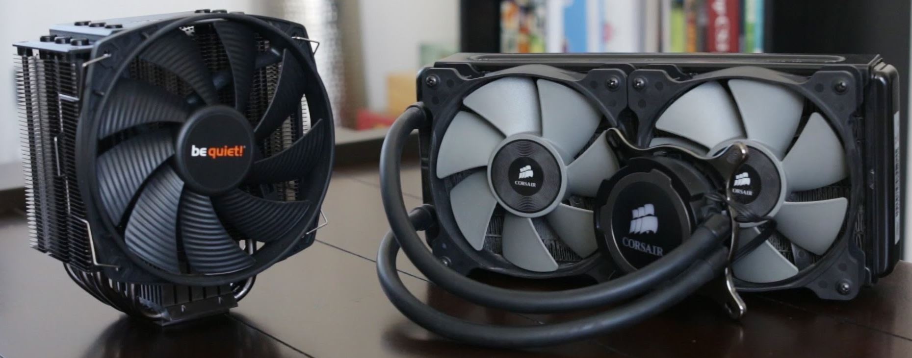 be quiet! CPU air fan and Corsair Liquid CPU fan