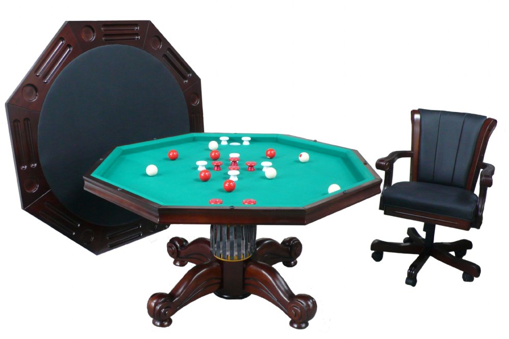 Octagon Bumper Pool 3 in 1 Combination Table