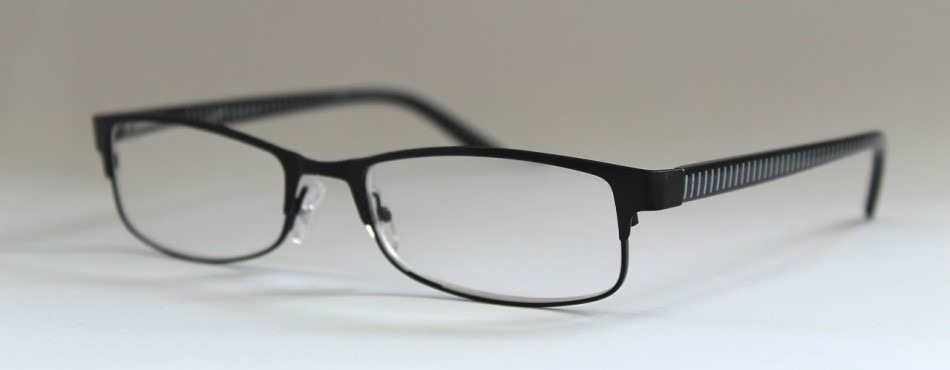 black glasses close up
