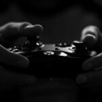 art-black-and-white-controller-dark